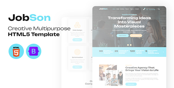 JobSon - Creative Agency & IT Solutions HTML5 Template