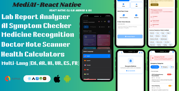 MediAI – AI Health Assistant | Android & iOS | React Native App