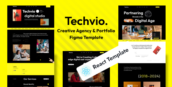 Techvio – Digital Agency Portfolio React Template