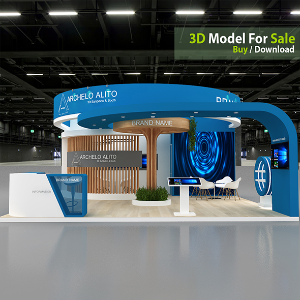 Booth Stall 3d Model
