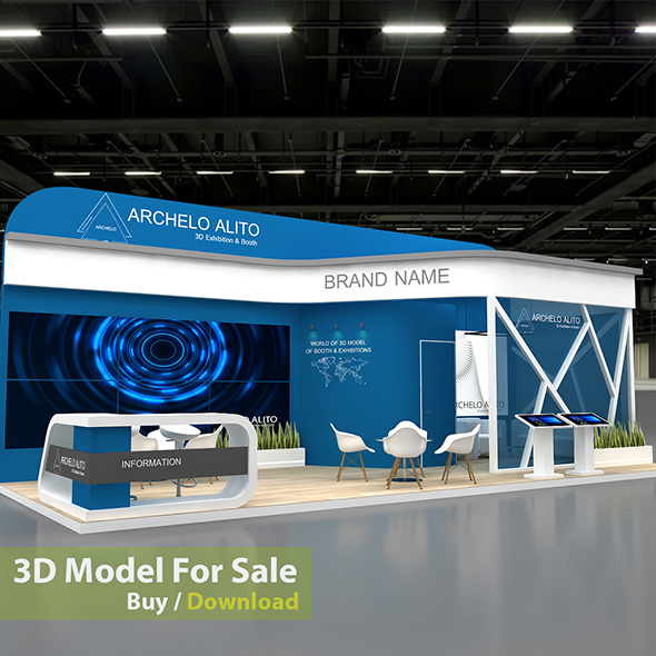 Booth Stall 3d Model