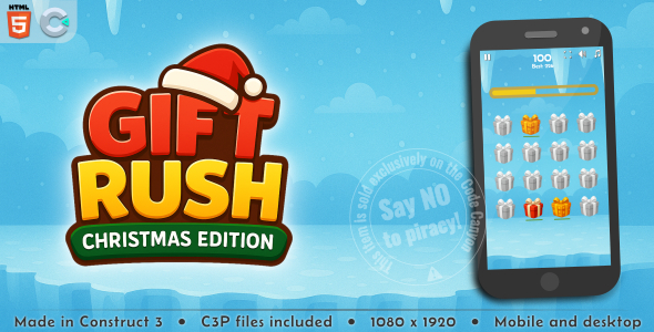 Gift Rush: Christmas Edition - HTML5 Skill game