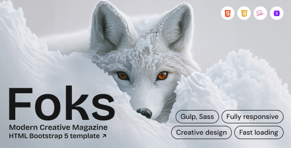 Foks - Modern Creative Magazine Portfolio HTML Template