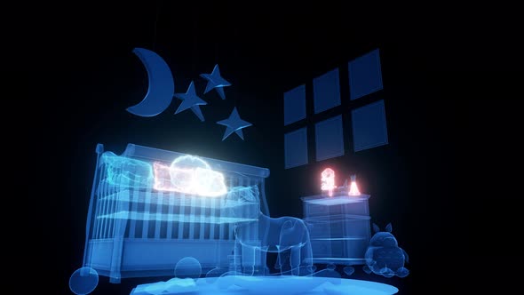 Kids Bedroom Hud Hologram 4k