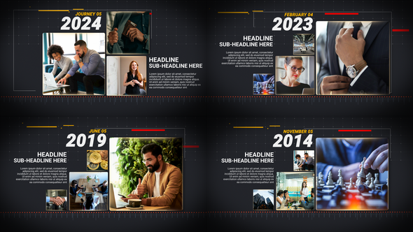 Simple Corporate Timeline // History Timeline //  Modern Corporate Timeline