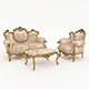 Classic European Style Sofa and Armchair Set 16 - 3DOcean Item for Sale