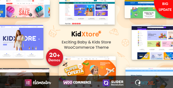 KidXtore - Kids Clothing and Toys Store Elementor WooCommerce WordPress Theme