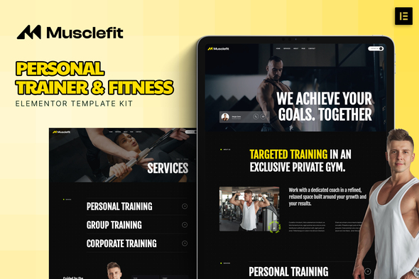 Musclefit - Personal Trainer & Fitness Elementor Template Kit