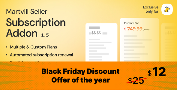 Martvill - Seller Subscription Add-on