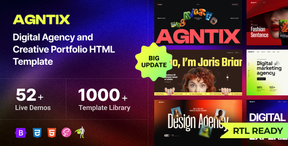 Agntix - Digital Agency & Creative Portfolio HTML Template