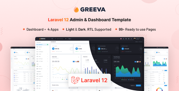 Greeva - Laravel 12 Admin & Dashboard Template