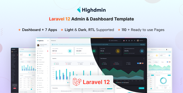 Highdmin - Laravel 12 Admin & Dashboard Template
