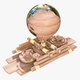 Mechanical Gear Wooden Earth Globe M1 - 3DOcean Item for Sale