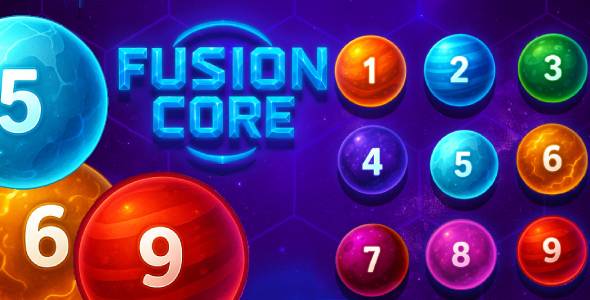 Fusion Core – Neon Sci-Fi Puzzle Game (Construct 3 | Mobile Ready