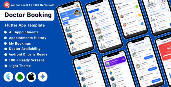 AI-Powered Healthcare Appointment Booking Flutter App Template | Doctor Appointment Booking App