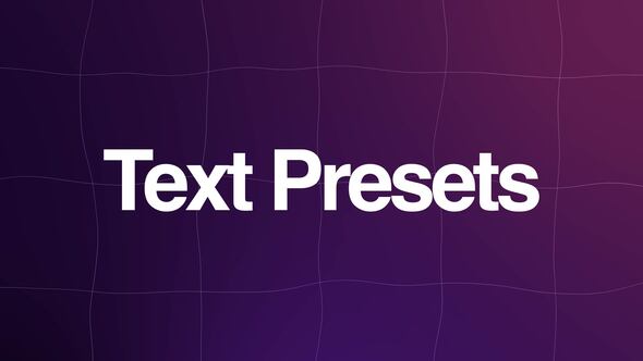 Text Presets | After Effects