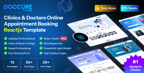 Doccure – Doctor Appointment & Medical Management React Template