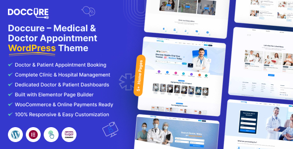 Doccure - Complete Doctor Appointment & Clinic Management WordPress Theme