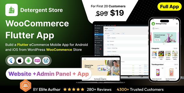 Detergent Shop App - E-commerce Store app in Flutter (Android, iOS) with WooCommerce Full App