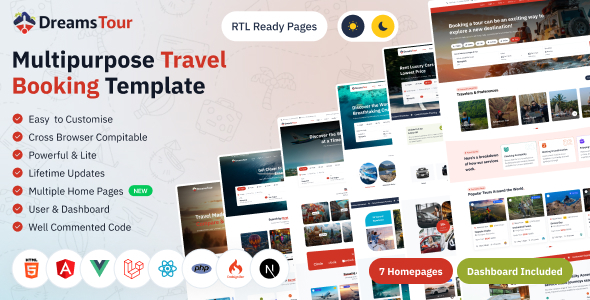 Dreams Tour - Travel Agency & Tour Booking System with Agent Dashboard