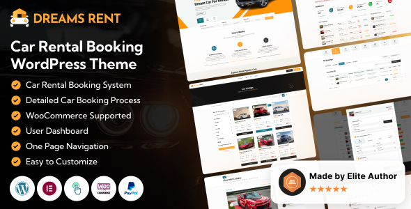 Dreams Rent - Car Rental, Vehicle Booking & Fleet Management WordPress Theme