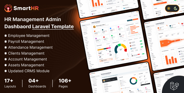 SmartHR - Laravel 12 HR, Payroll & Attendance Admin Dashboard Template (Bootstrap 5)