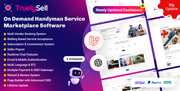 TruelySell - Multi-Service Booking & Provider Marketplace Platform (Laravel 12)