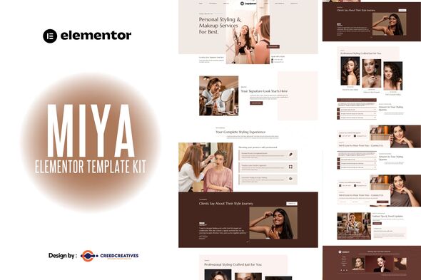 Miya - Personal Stylist & Makeup Service Elementor Template Kit