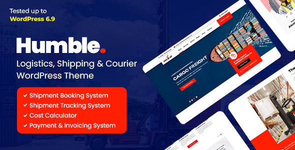 Humble - A WordPress Theme with Shipment Booking & Tracking System