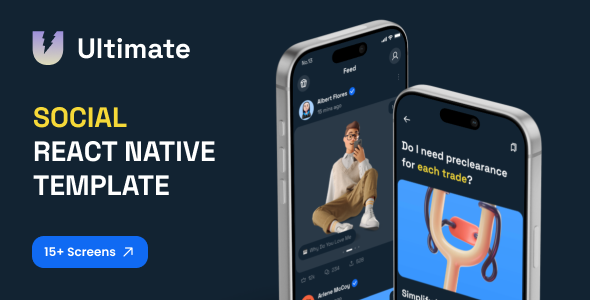 Social UI Pack – Dark Mode Screens for React Native (CLI + Expo)