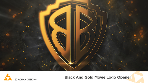 Black And Gold Movie Logo Opener