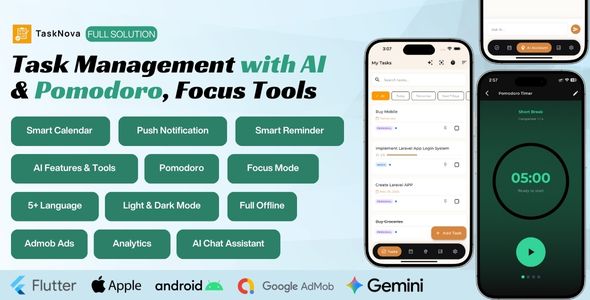 TaskNova - AI Powered Task Manager and Productivity Full Application