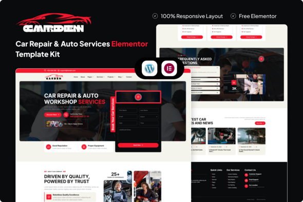 Carden - Car Repair & Auto Services Elementor Template Kit