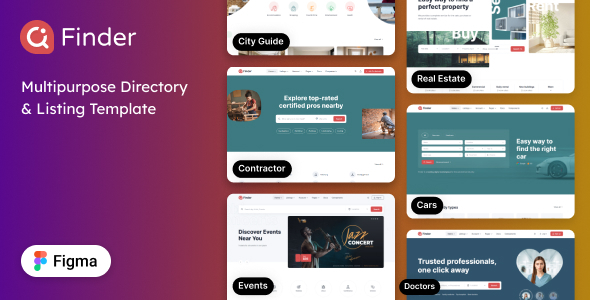Finder - Multipurpose Directory & Listing Figma Template