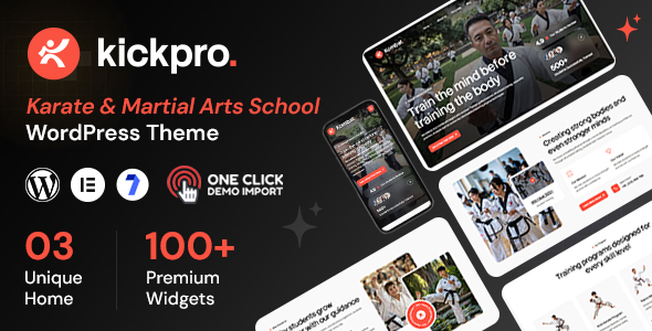 Kickpro - Karate & Martial Arts School WordPress Theme