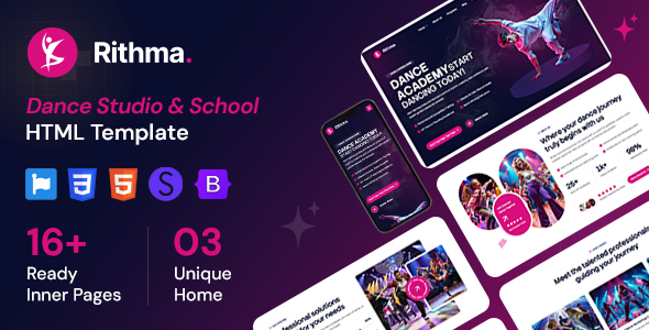 Rithma - Dance Studio & School HTML Template
