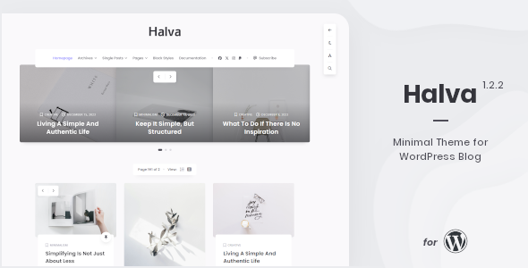 Halva - Minimal Theme for WordPress Blog
