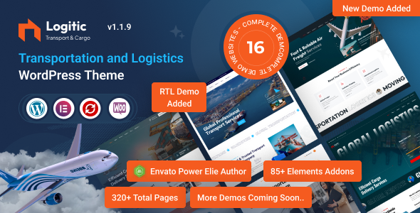 Logitic - Transportation & Logistics WordPress Theme