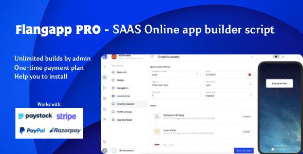 Flangapp PRO V3 - SAAS Online app builder from website