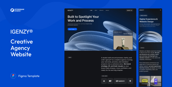 Igenzy – Creative Agency Website UI Figma Template