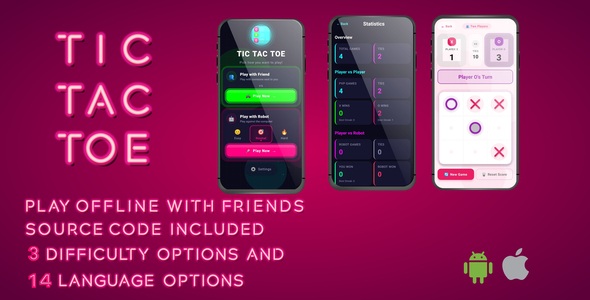 Tic Tac Toe - React Native Game with AI, AdMob & IAP