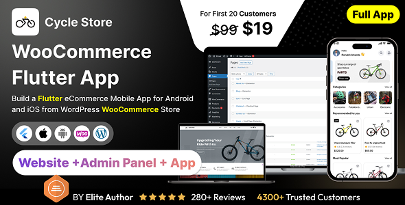 Cycle Store App - E-commerce Store app in Flutter (Android, iOS) with WooCommerce Full App