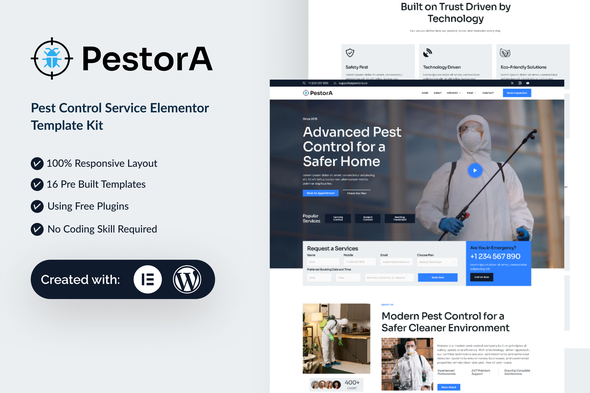 Pestora - Pest Control Services Elementor Template Kit