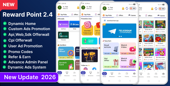 Reward Point – Complete Rewards App (Android + Laravel)