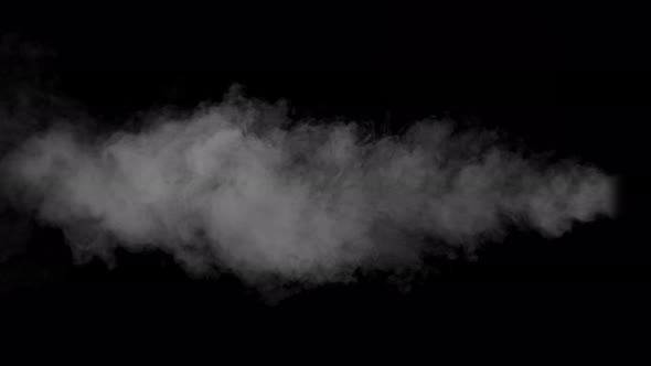 Super Slow Motion Shot of Rising Steam Isolated on Black Background at 1000 Fps.