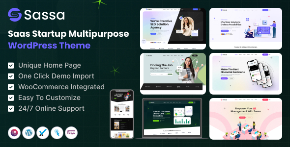 Sassa - AI Startup Multipurpose WordPress Theme