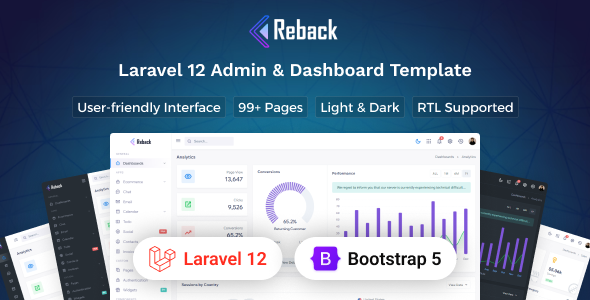Reback - Laravel 12 Admin & Dashboard Template