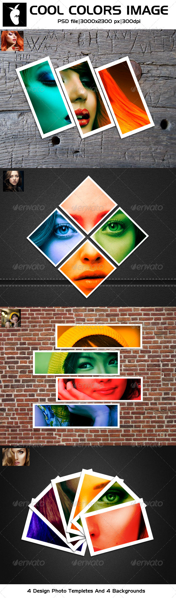Cool Colors Image Photo Templates