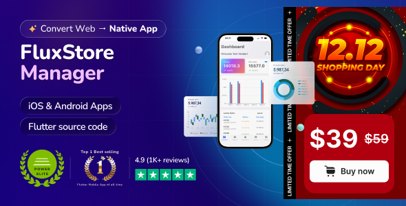 FluxStore Manager - Vendor and Admin Flutter App for Woocommerce