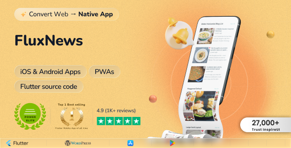 FluxNews - Flutter mobile app for Wordpress